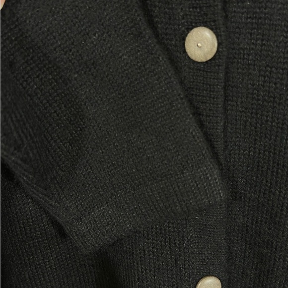 Peruvian Connection 100% Alpaca Long Black Cardigan Coat – Button Front – Peru - Picture 5 of 5